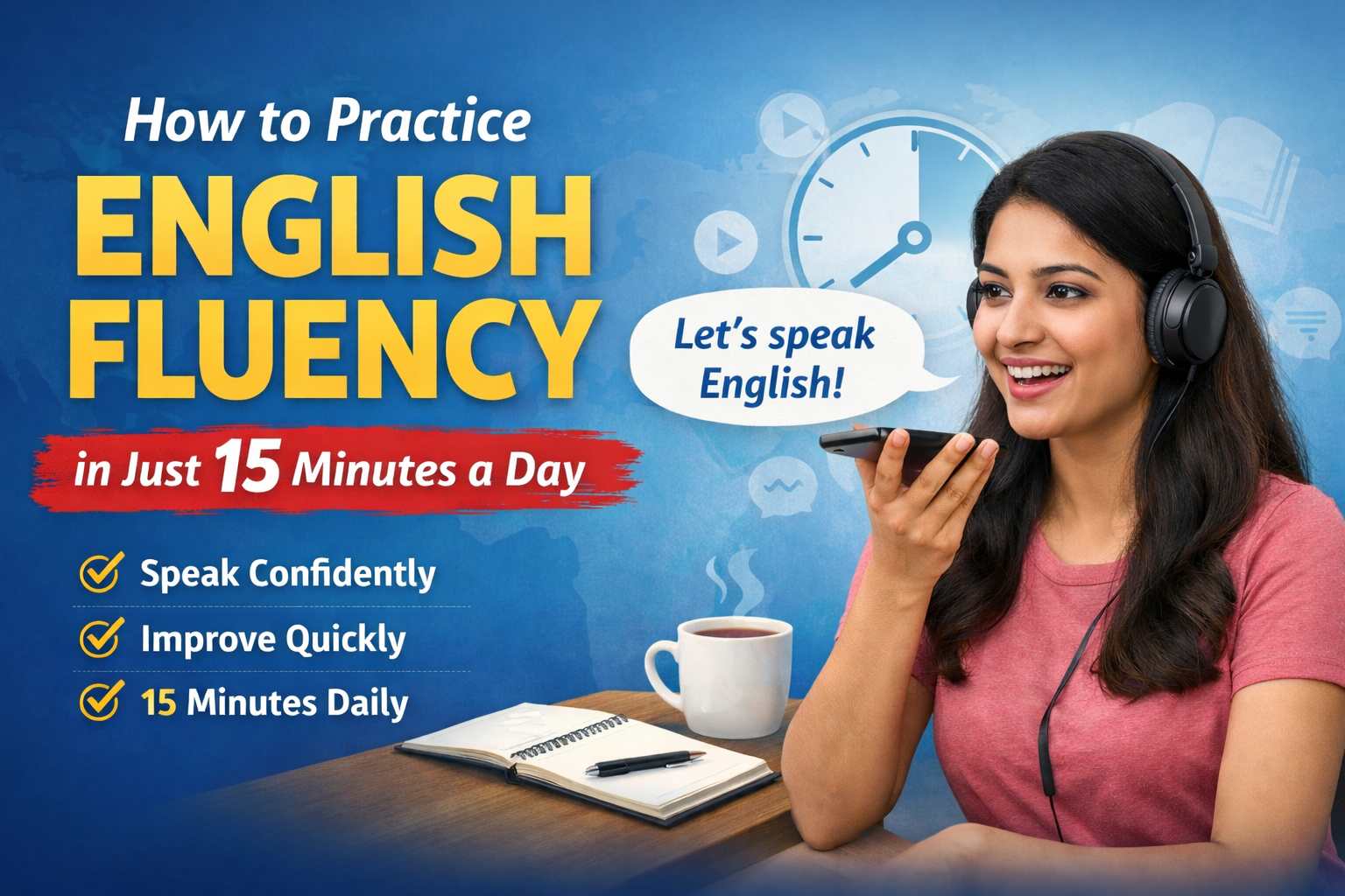 How to Practice English Fluency for 15 Minutes a Day