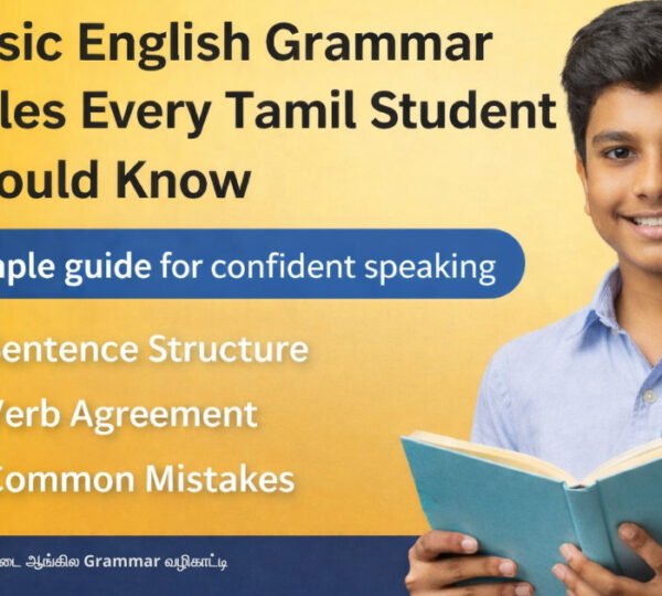 Basic English grammar rules for Tamil students – simple guide for confident speaking