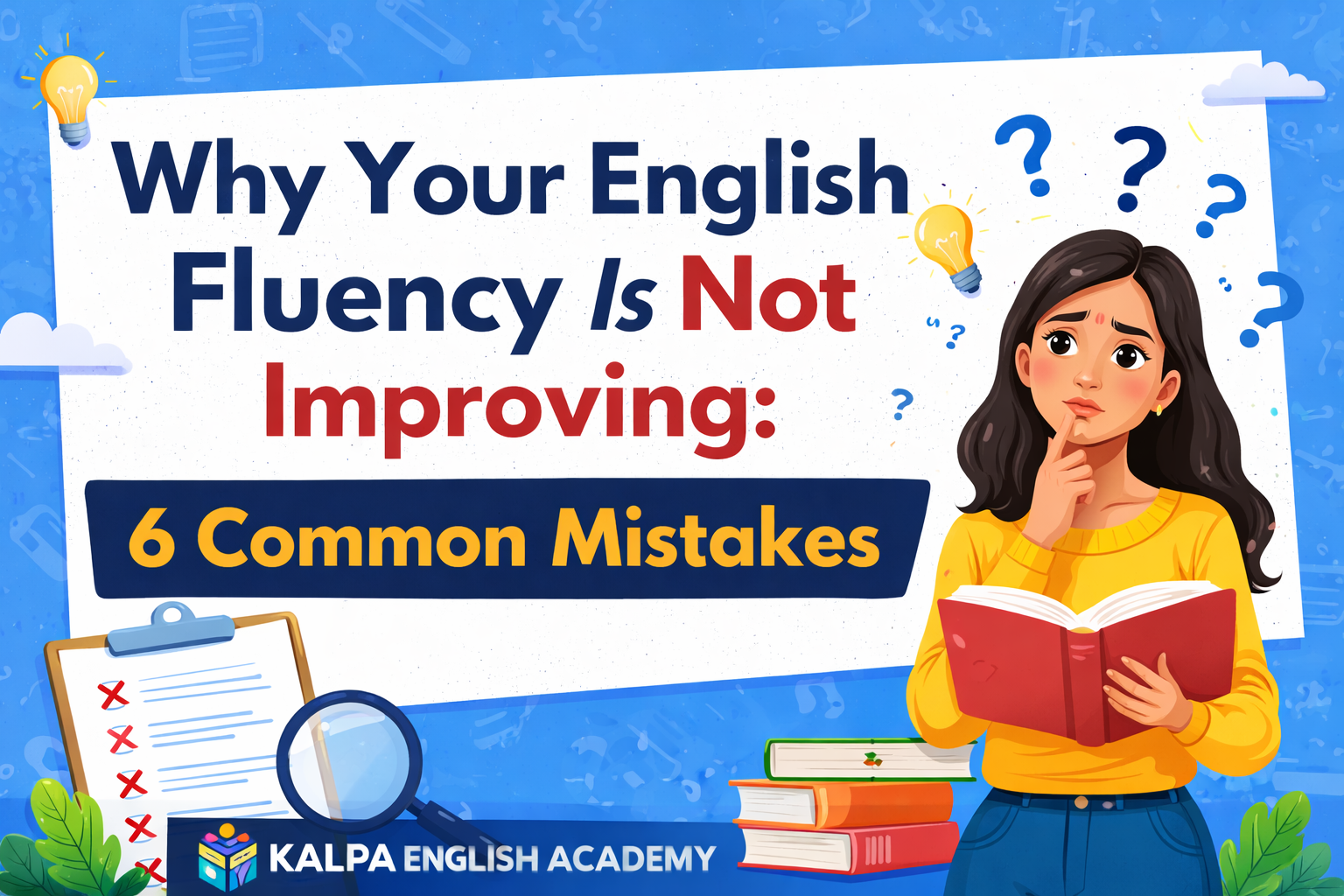 Why Your English Fluency Is Not Improving — 6 Common Mistakes