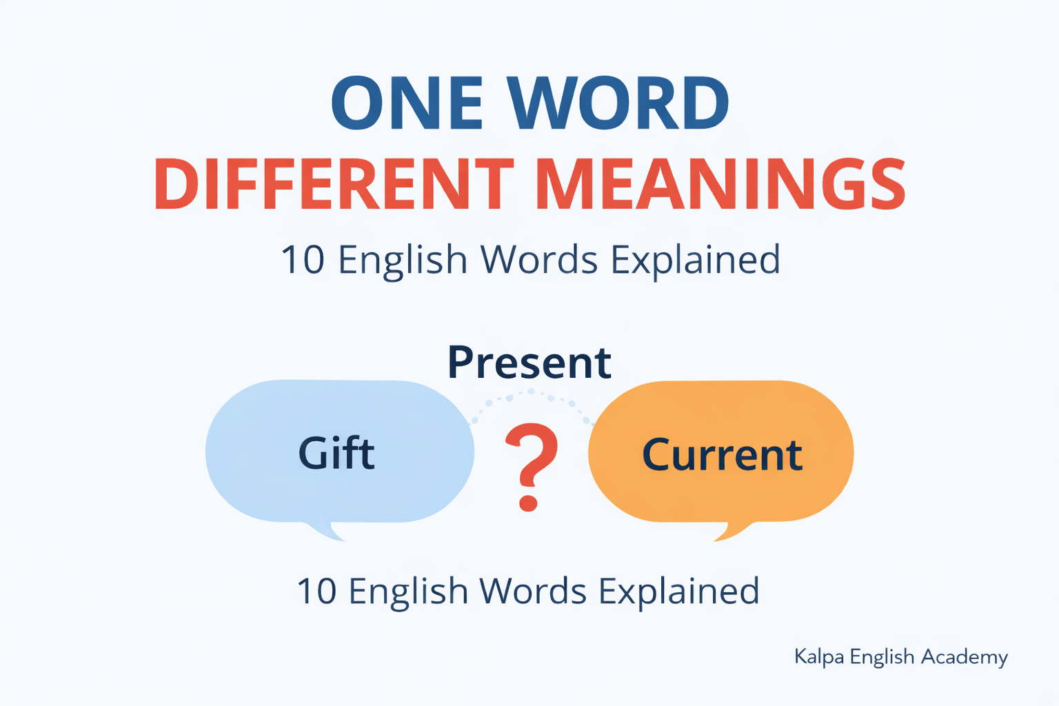 One Word, Different Meanings: 10 English Words That Confuse Many Learners