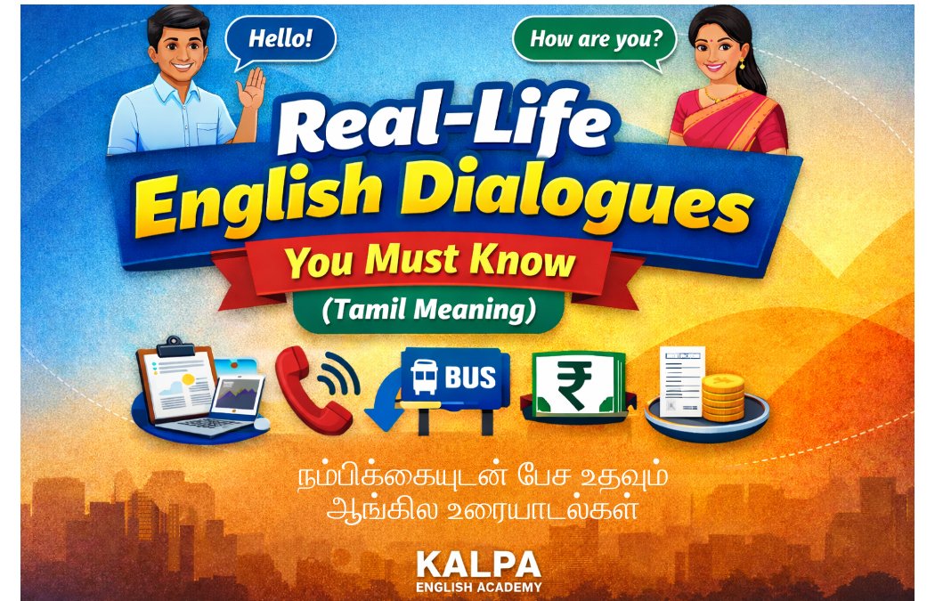 Real-Life English Dialogues You Must Know (Tamil Meaning)